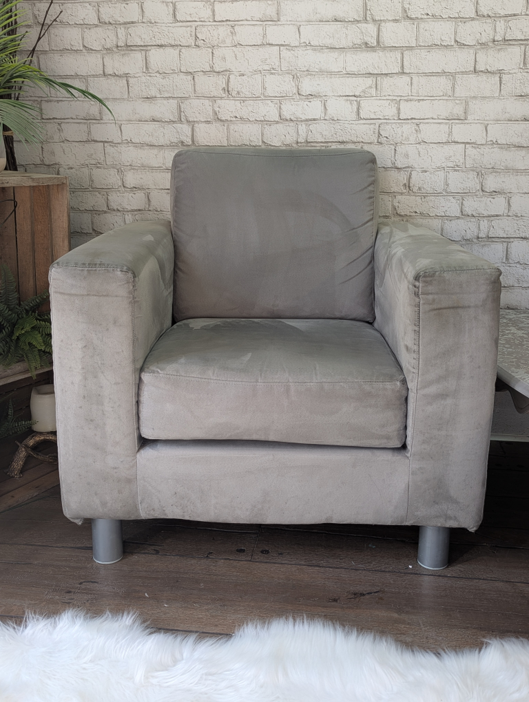 Grey Microfiber Chair