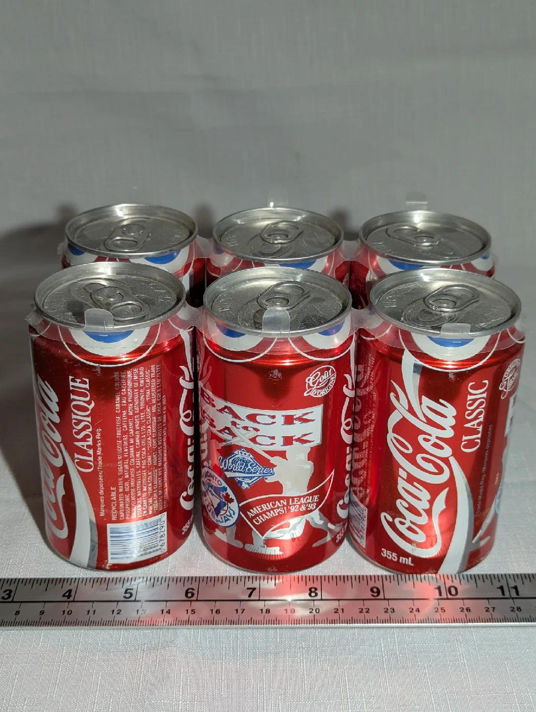 Coca Cola 6 pack of Toronto Blue Jays 1992/93 Back 2 Back wins image indicator(2)