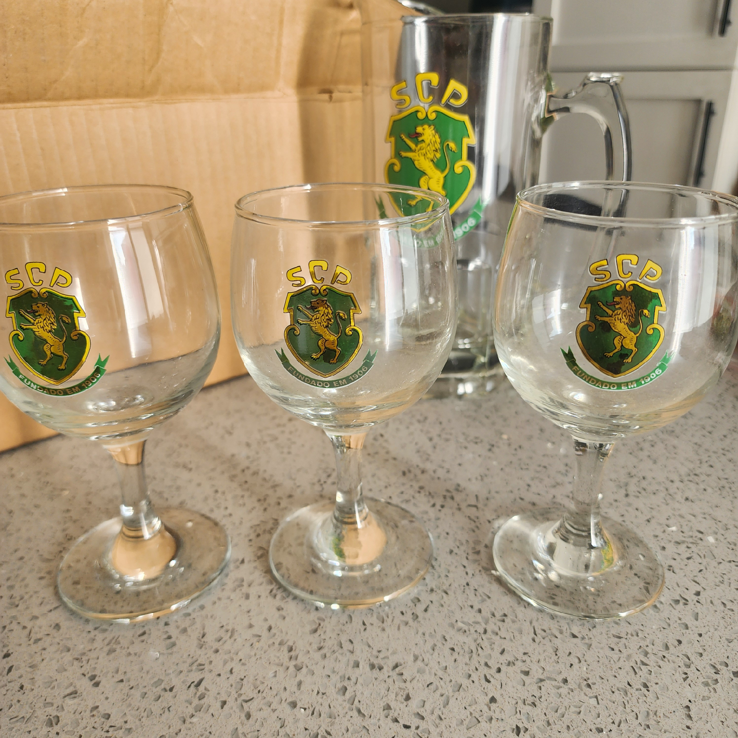 Glassware Set with SCP ( Sporting club portugal)Logo - photo 2