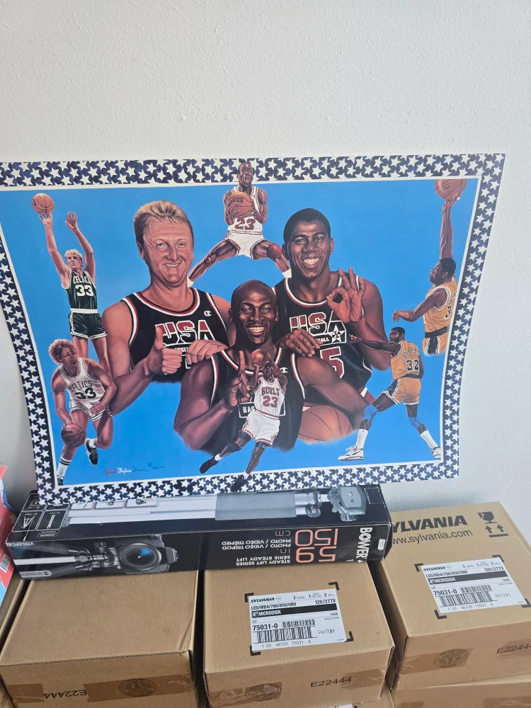 Vintage Michael Jordan, Larry Bird, Magic Johnson Poster thumbnail