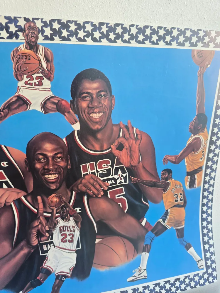 Vintage Michael Jordan, Larry Bird, Magic Johnson Poster image indicator(3)
