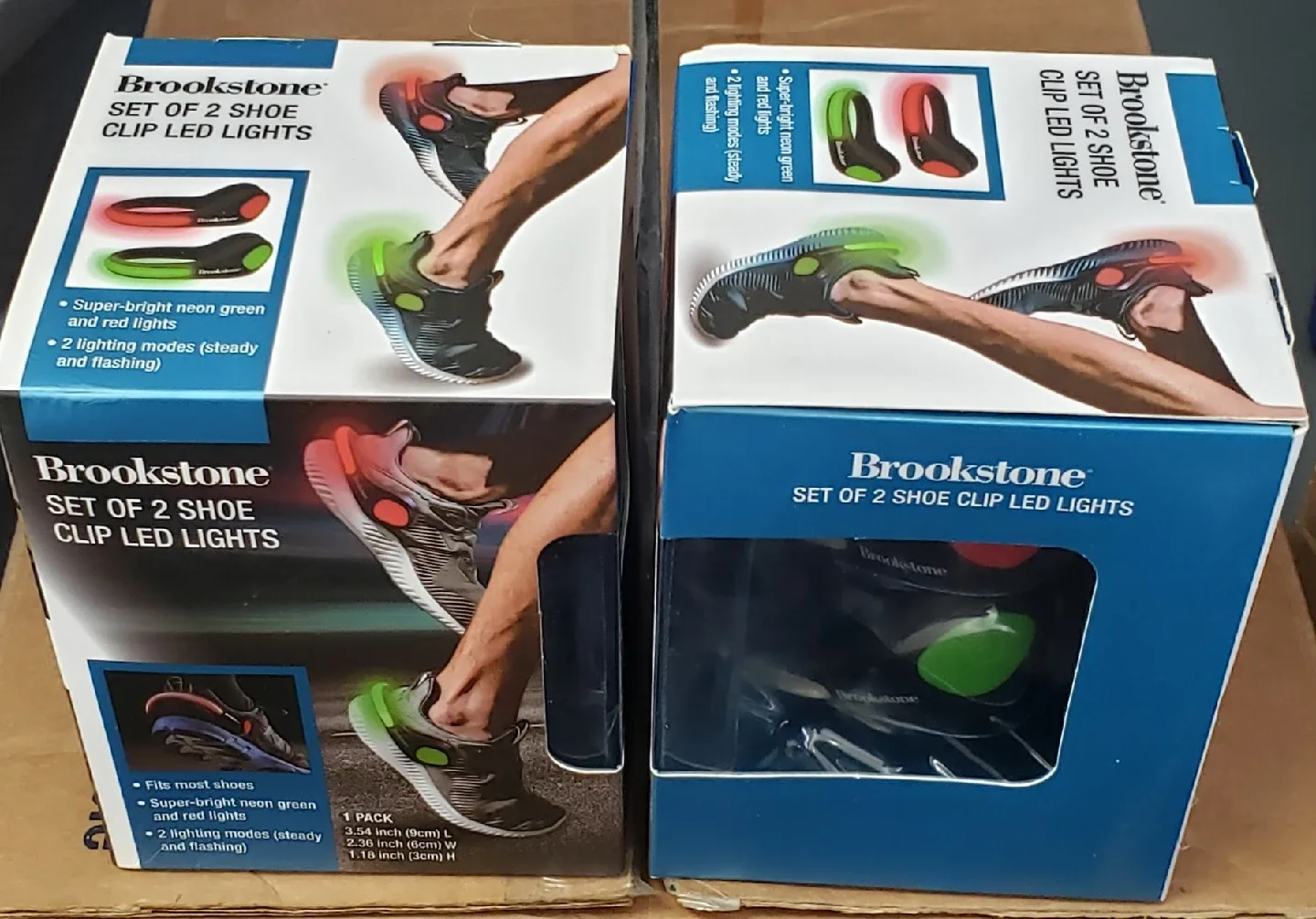 🥕Two Boxes, Brookstone Shoe Clip LED Lights thumbnail