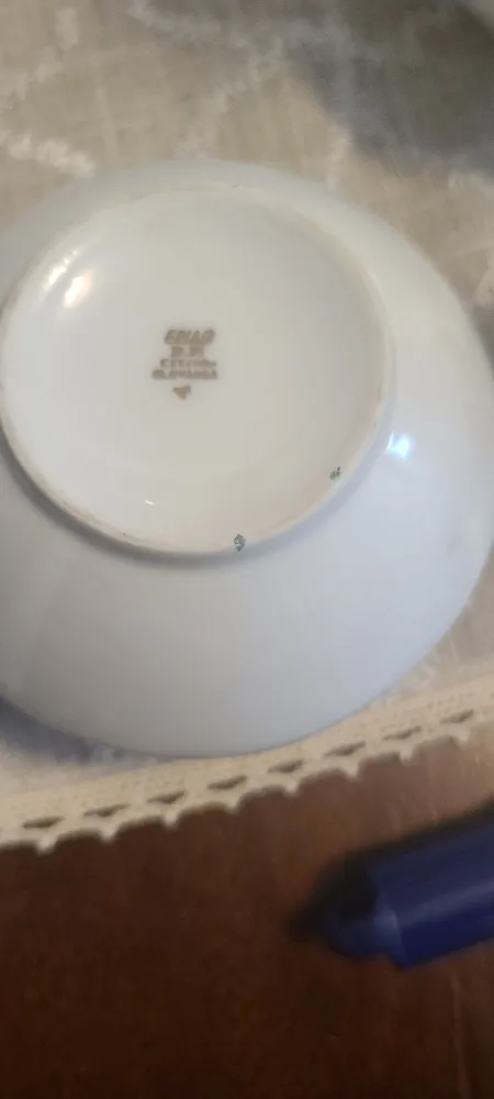 Expresso Coffee Set - White with Gold & Blue Trim image indicator(6)