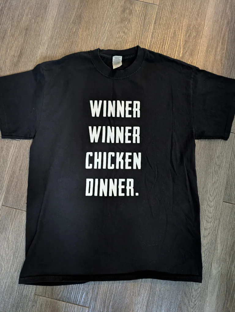 PUBG Black T-Shirt - Winner Winner Chicken Dinner thumbnail