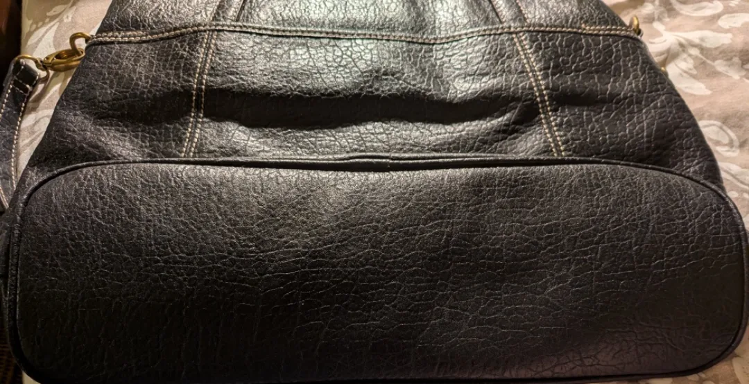 Nine West Black Leather Shoulder Bag image indicator(4)