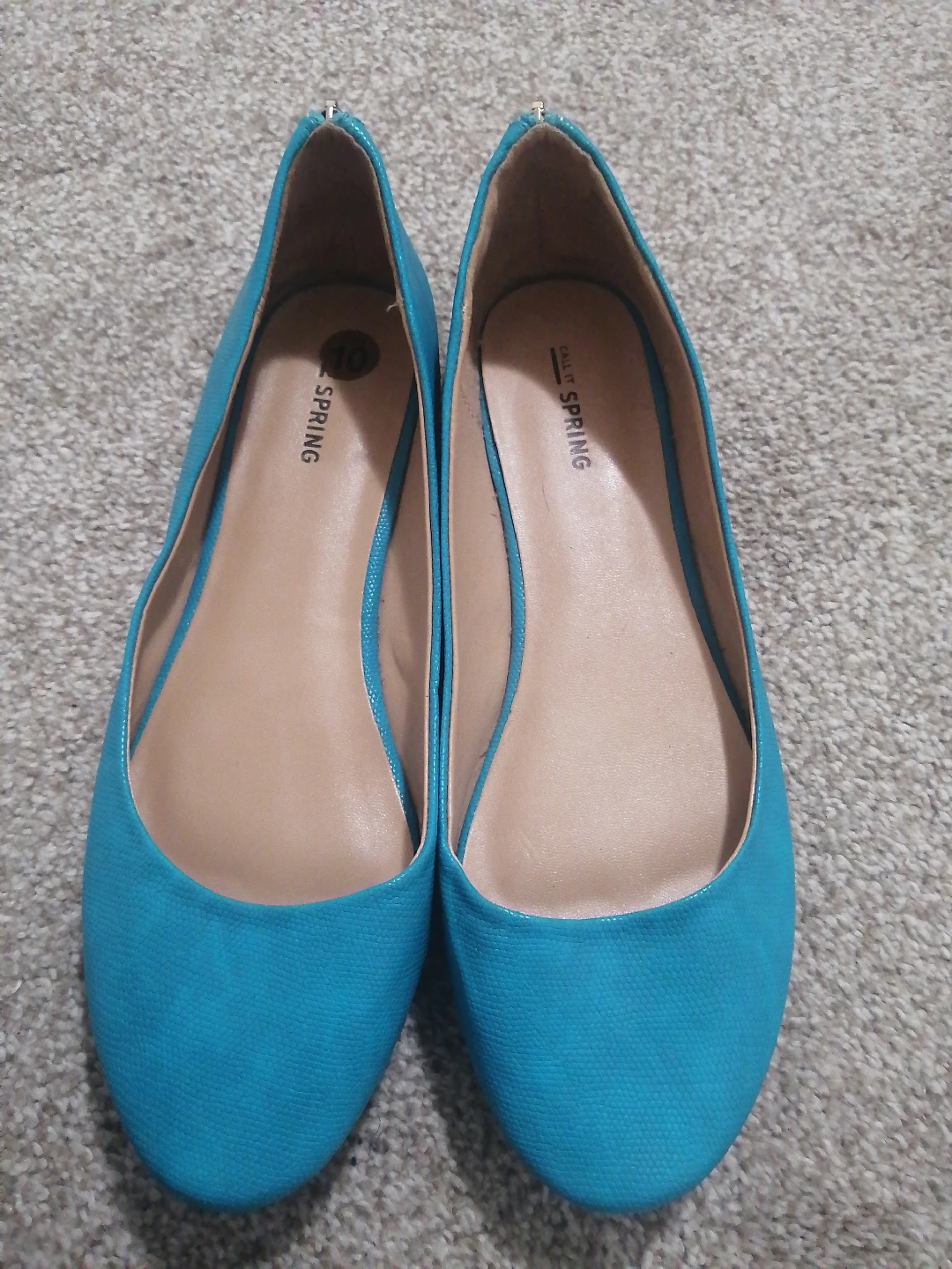 Call It Spring Blue Flats - Size 10