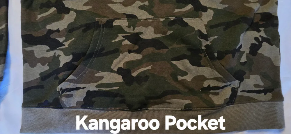 NEW! Camo Print Hoodie! Size L Youth (12-14) image indicator(4)