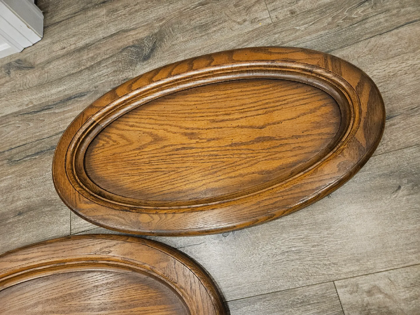 Set of 3 Wooden Oval Oak frames image indicator(4)