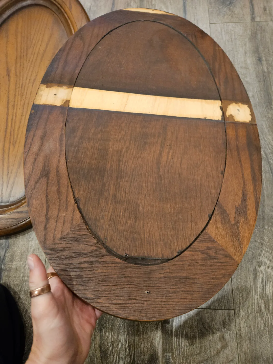 Set of 3 Wooden Oval Oak frames image indicator(6)