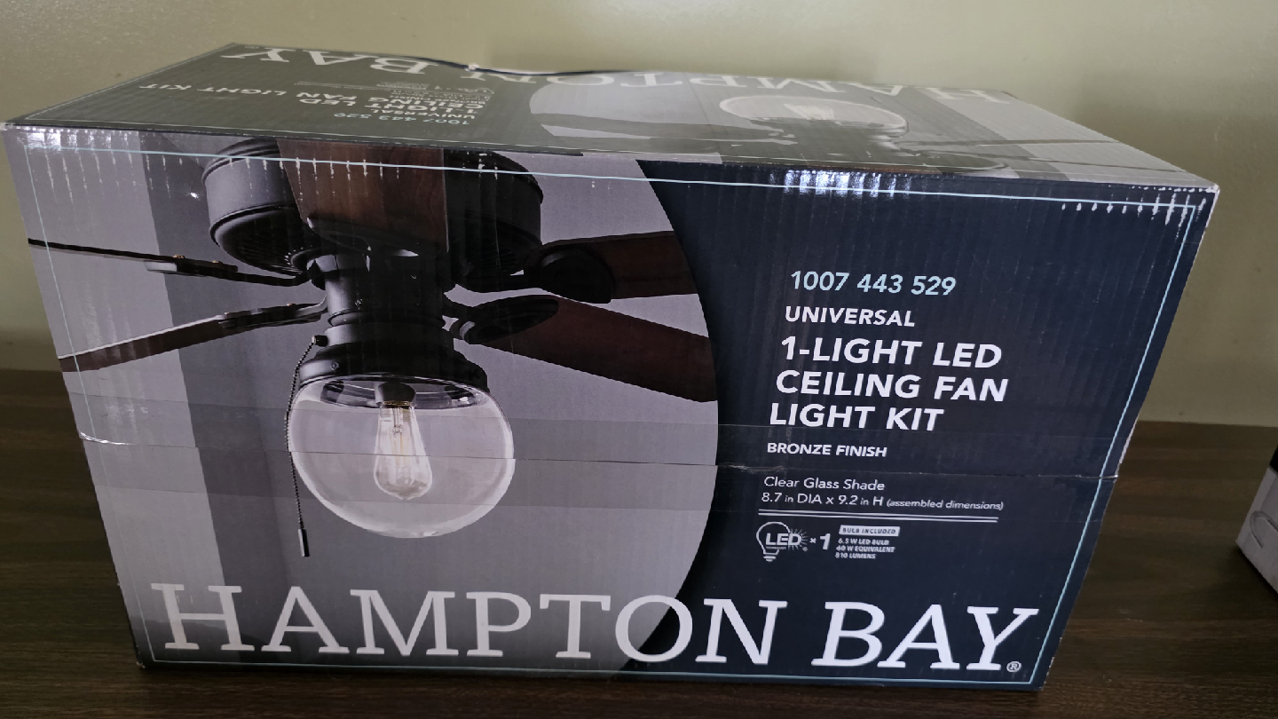 Hampton Bay Ceiling Fan & Glacier Bay Bathroom Faucet