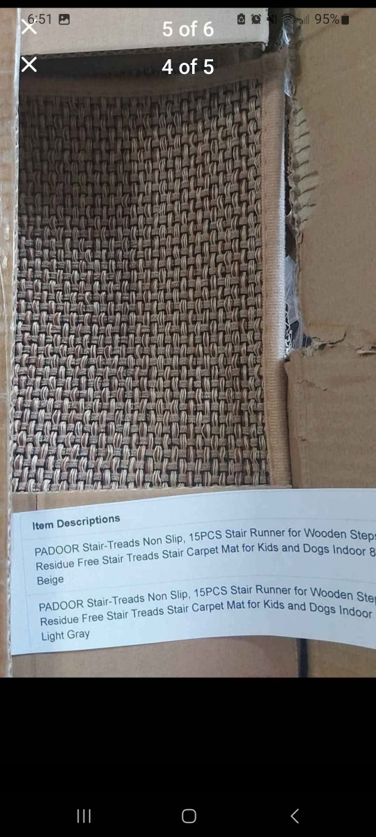 PADOOR Stair Treads Non Slip 15PCS Beige - photo 2