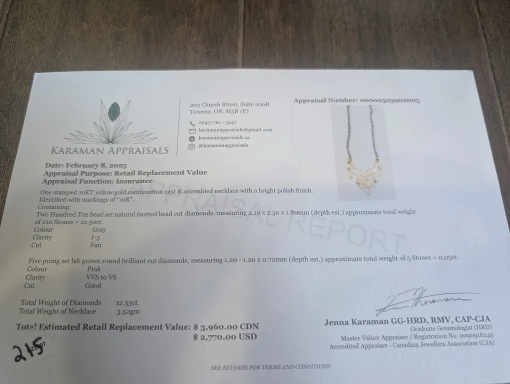 Brand New 10K Yellow Gold Diamond Necklace For Sale image indicator(5)