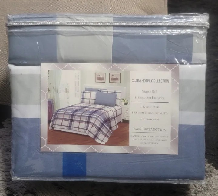 Clara Hotel Collection Queen Size 6-Piece Sheet Set thumbnail