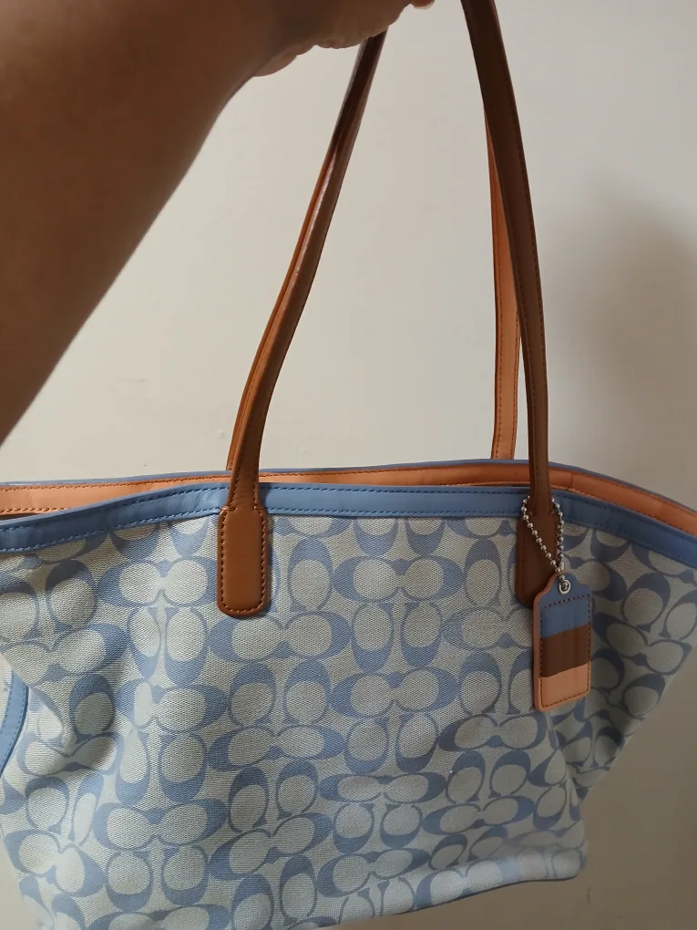 Coach Tote Bag - Blue & White thumbnail