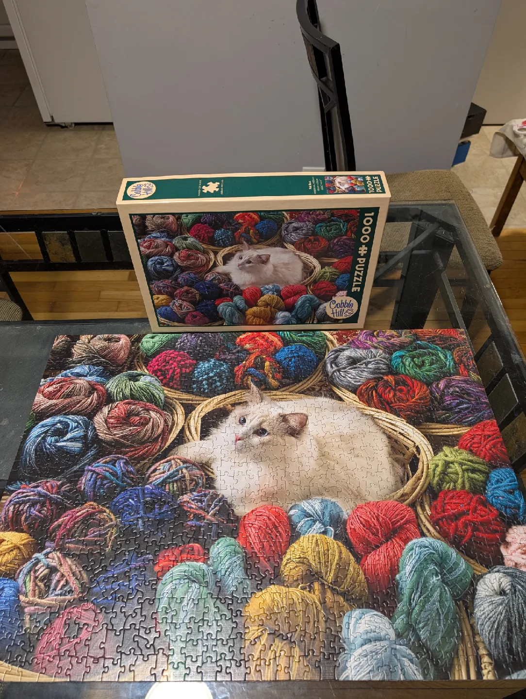 Cobble Hill 1000 Piece Puzzle - Cat & Yarn thumbnail