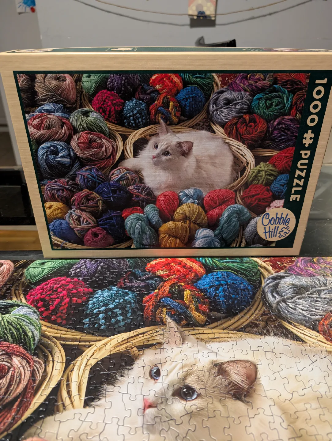 Cobble Hill 1000 Piece Puzzle - Cat & Yarn image indicator(3)