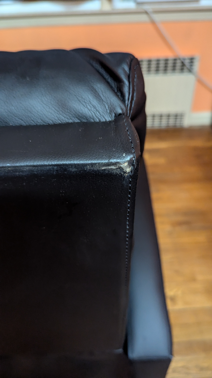 Black Leather Recliner Chair - photo 3