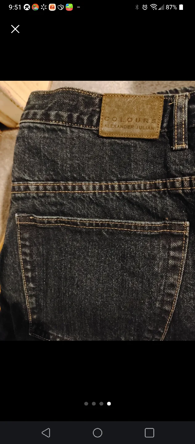 💚BRAND NEW ALEXANDER JULIAN INDIGO DENIM JEANS MENS SIZE 36 NEW image indicator(4)