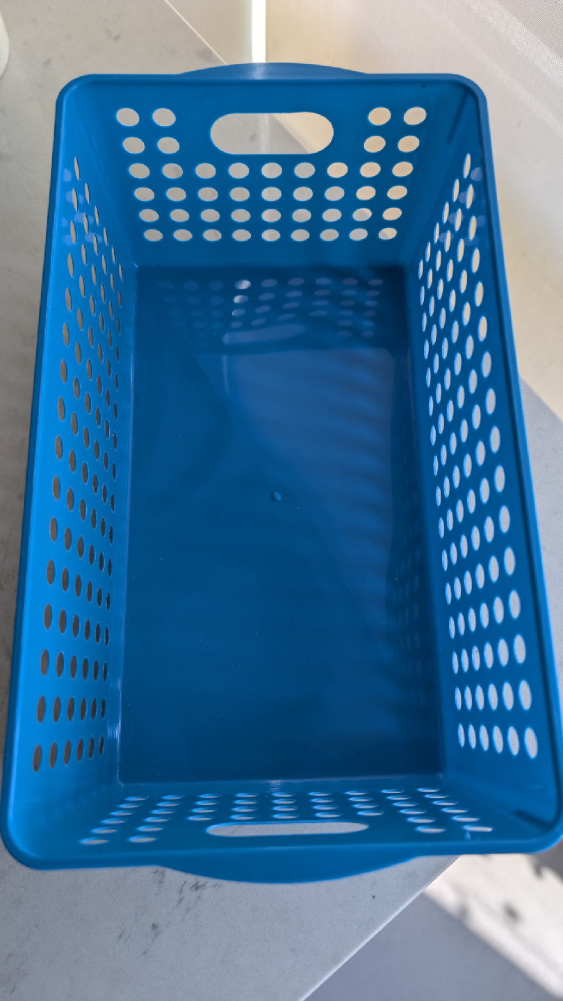 Blue Plastic Storage Baskets (Set of 3) - photo 2