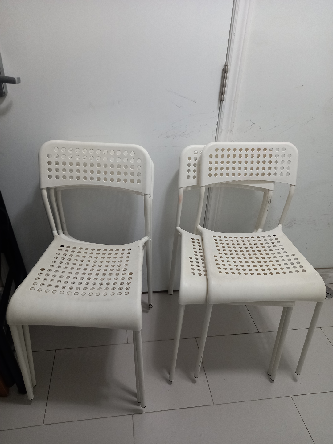 IKEA White Chairs - Set of 6