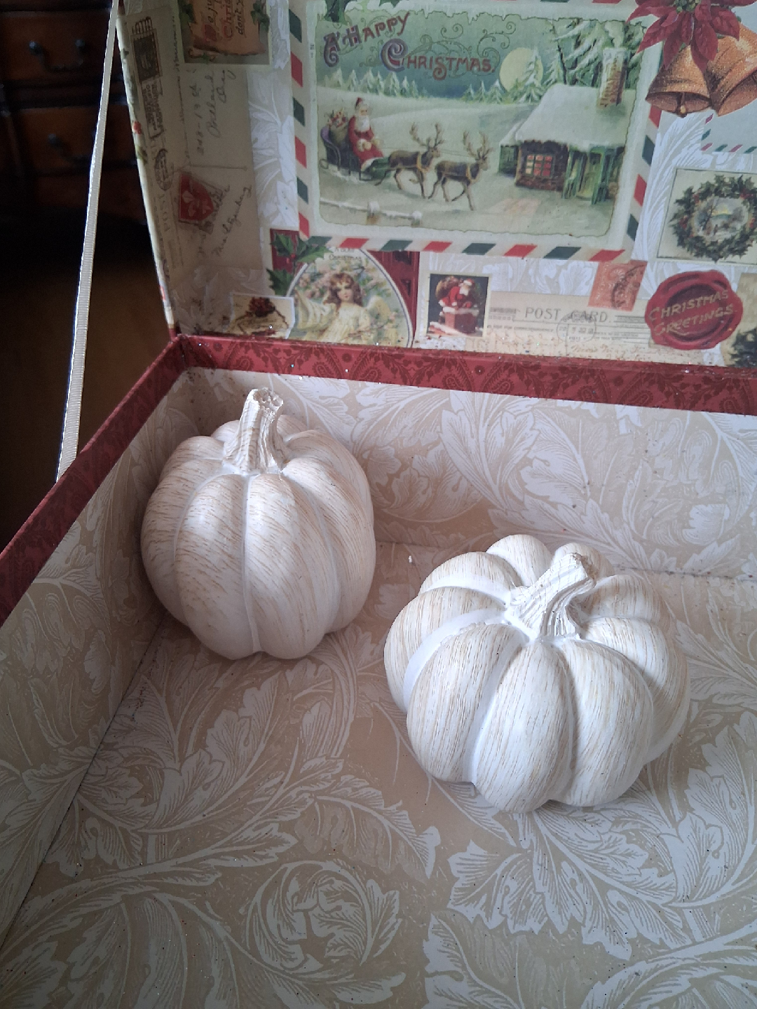 Decorative White Pumpkins (Set of 2) - photo 2