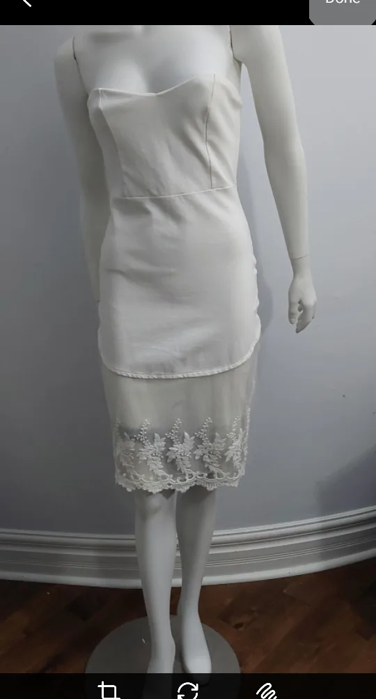 White Strapless Mini Dress thumbnail