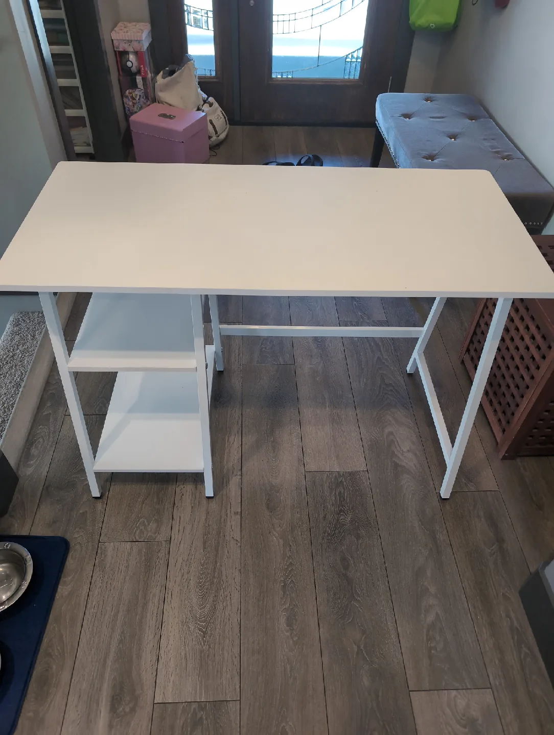 White Desk with Shelves