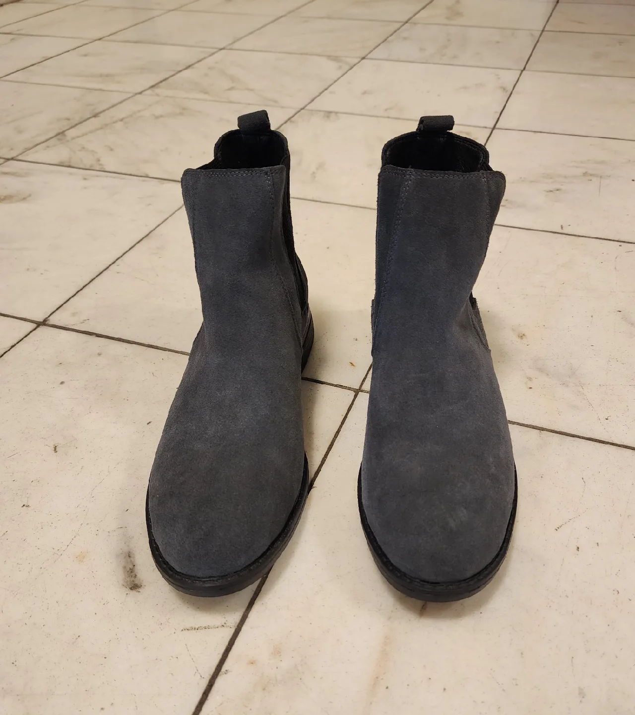 Grey Suede Chelsea Boots thumbnail