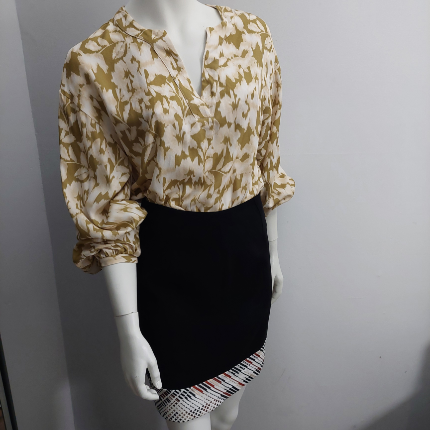 100 % VISCOSE Floral Print Blouse Medium - photo 4