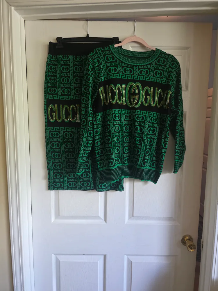 Gucci Green & Black Knit Set thumbnail