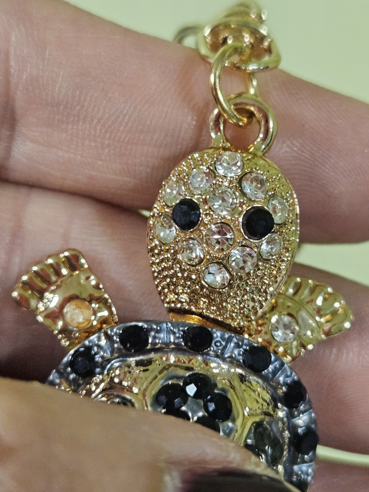 Turtle Rhinestone Keychain - photo 3
