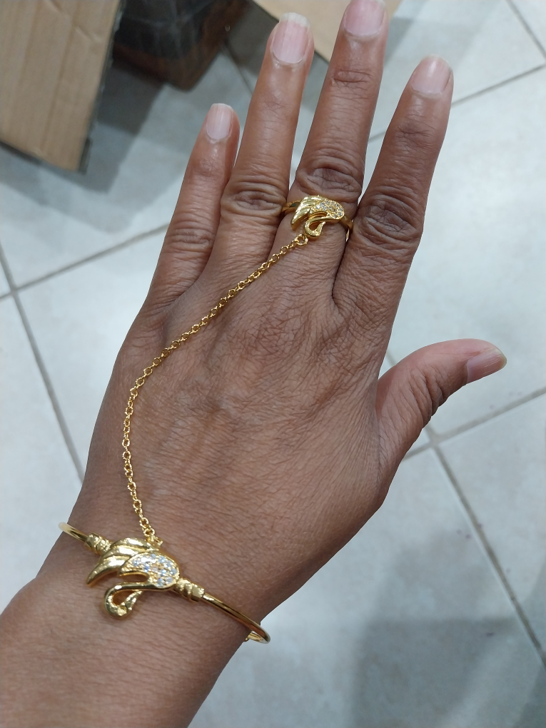Gold Tone Bracelet Ring Set - photo 4