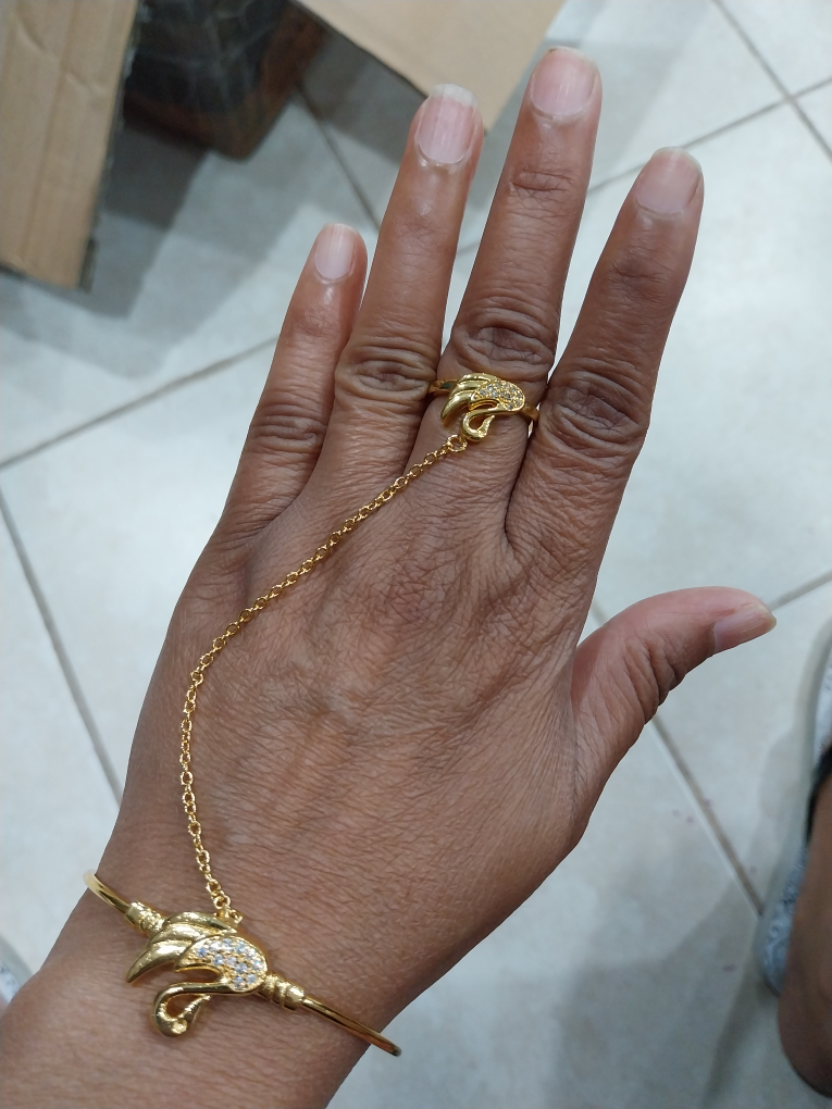 Gold Tone Bracelet Ring Set - photo 5