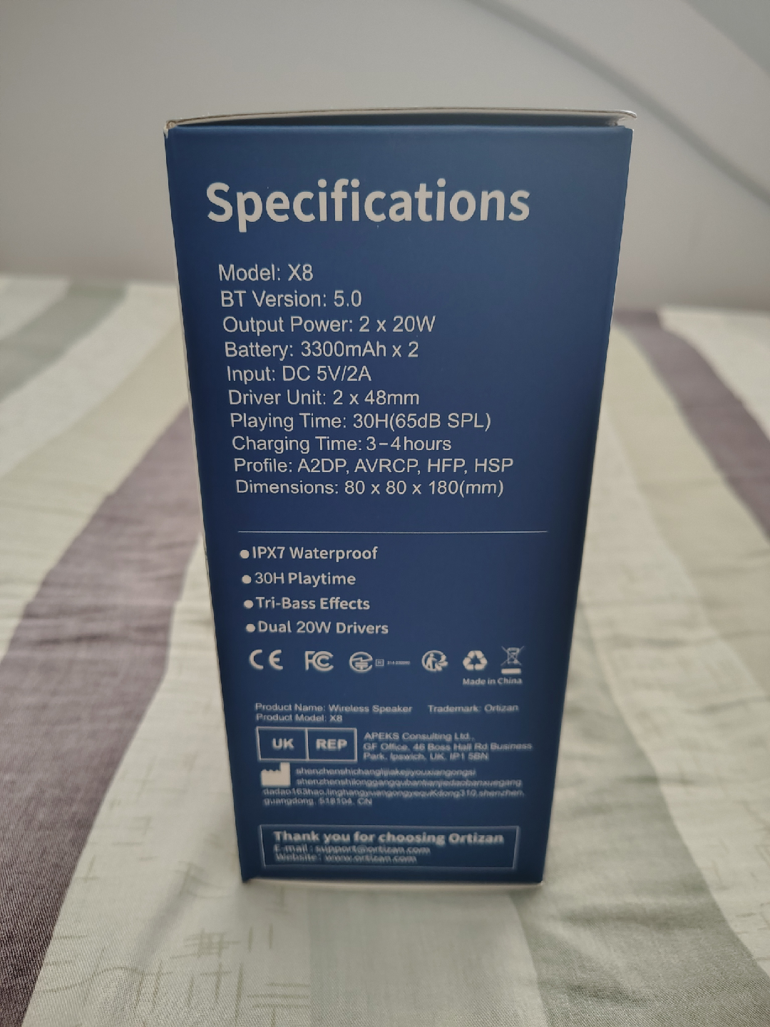 Ortizan X8 Wireless Speaker - New in Box - photo 4