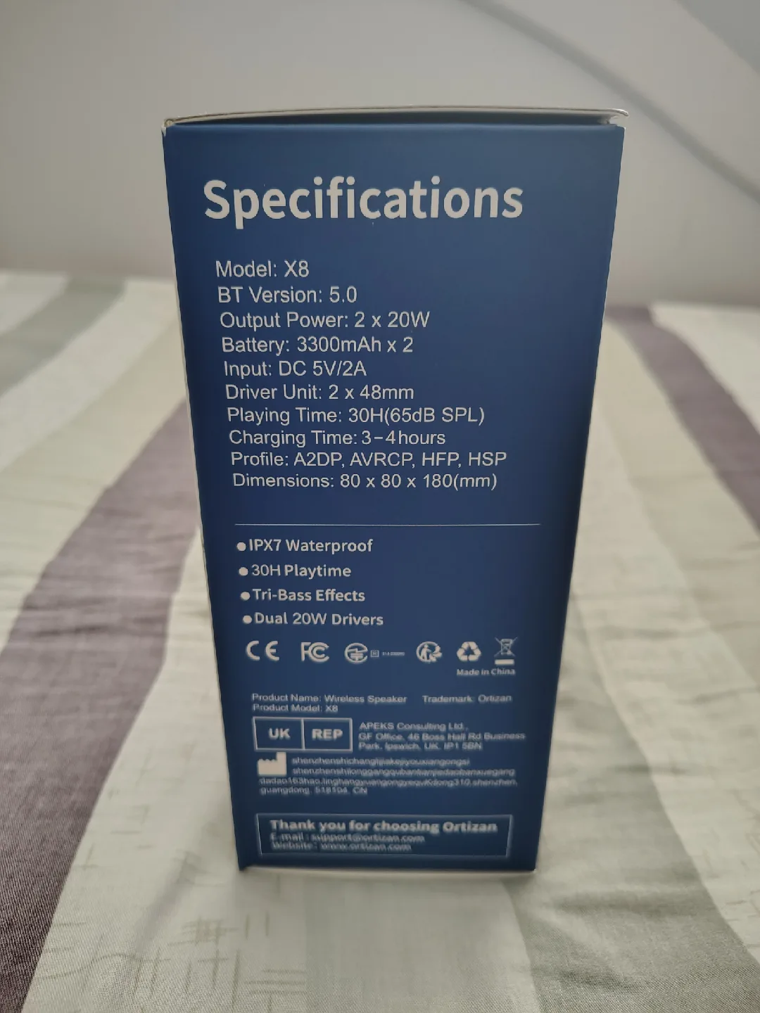 Ortizan X8 Wireless Speaker - New in Box image indicator(4)