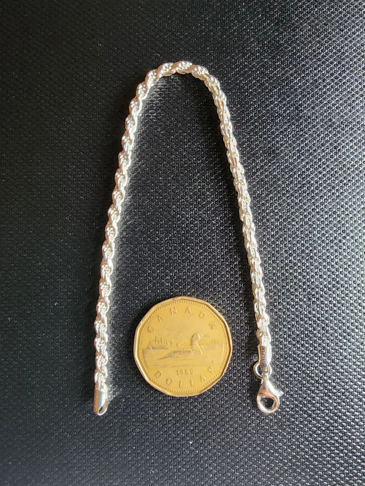 (Silver) Italian DC Rope Bracelet thumbnail