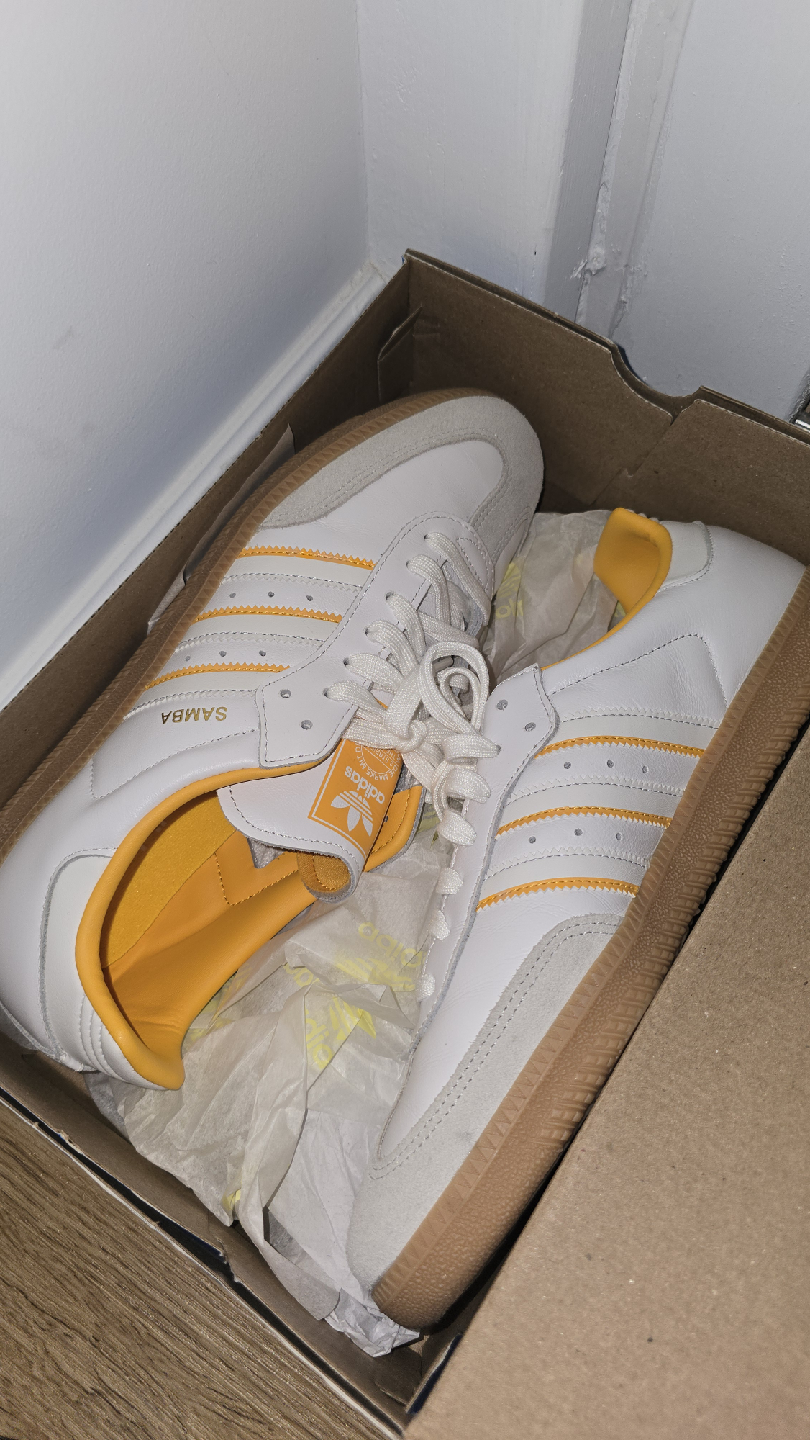Adidas Samba White/Yellow Sneakers