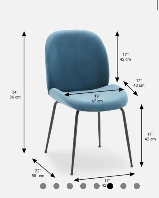 Blue Velvet Accent Chair image indicator(2)