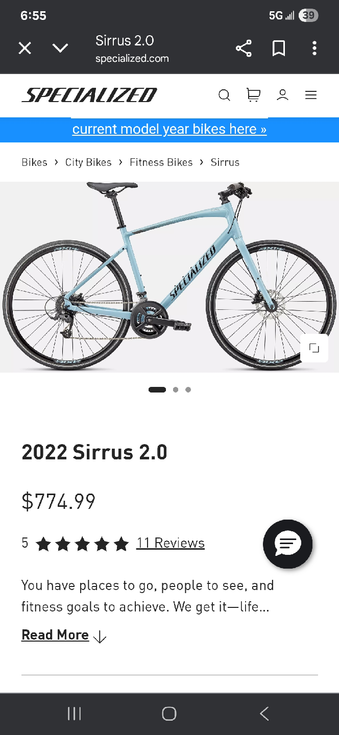 like new! Specialized Sirrus 2.0 hybrid bike - photo 2