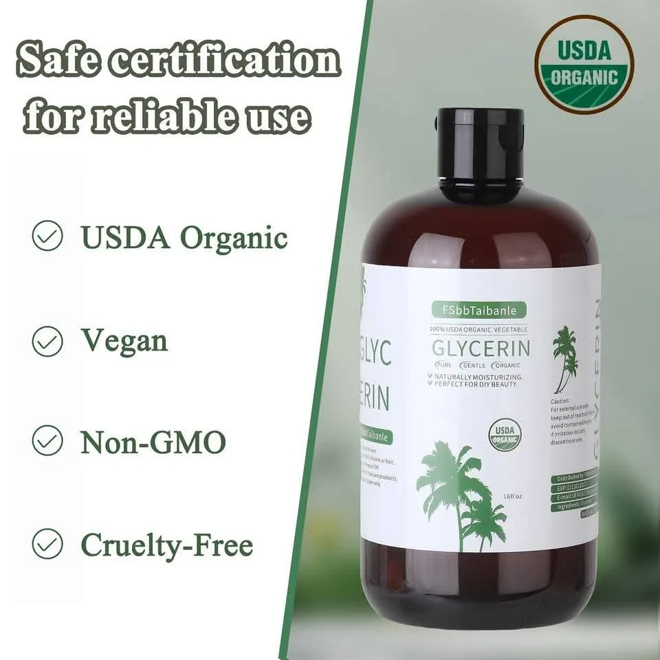 New~Organic Vegetable Glycerin, USDA, For DIY(16 fl oz) thumbnail