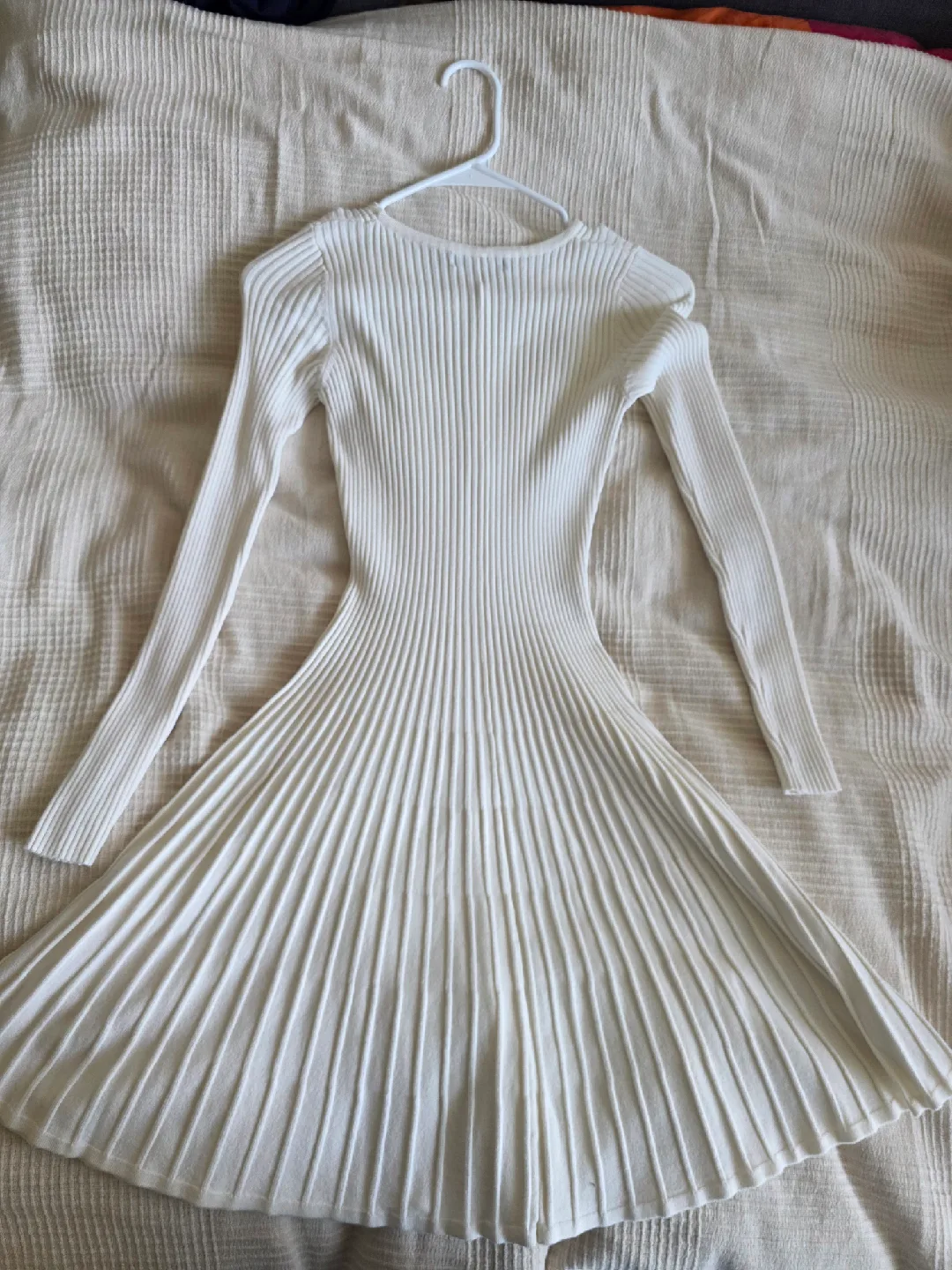 FB Sister White Ribbed Dress - XS image indicator(2)