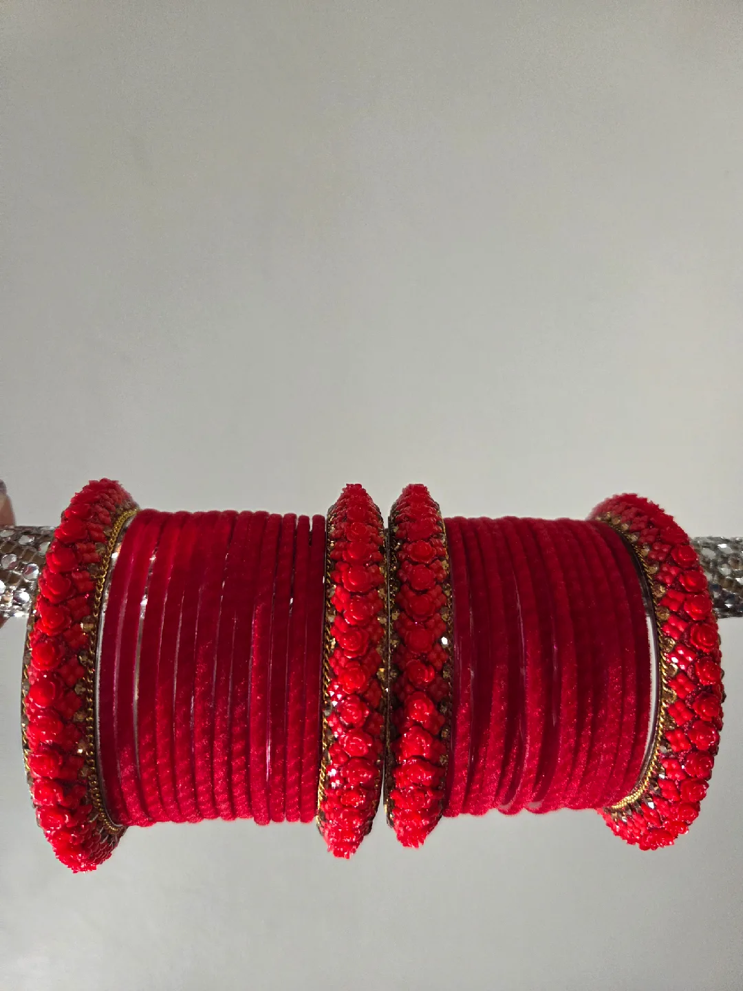 Red Decorative Bangle Set thumbnail