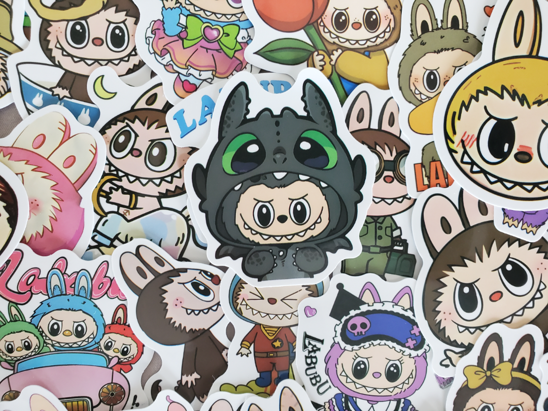 labubu stickers set of 100