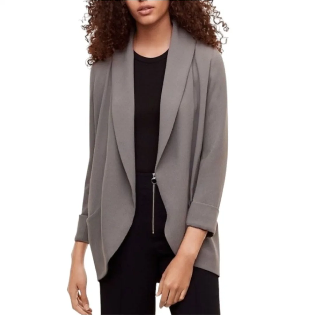 Aritzia Wilfred Chevalier Jacket Blazer Grey Size 6 image indicator(2)