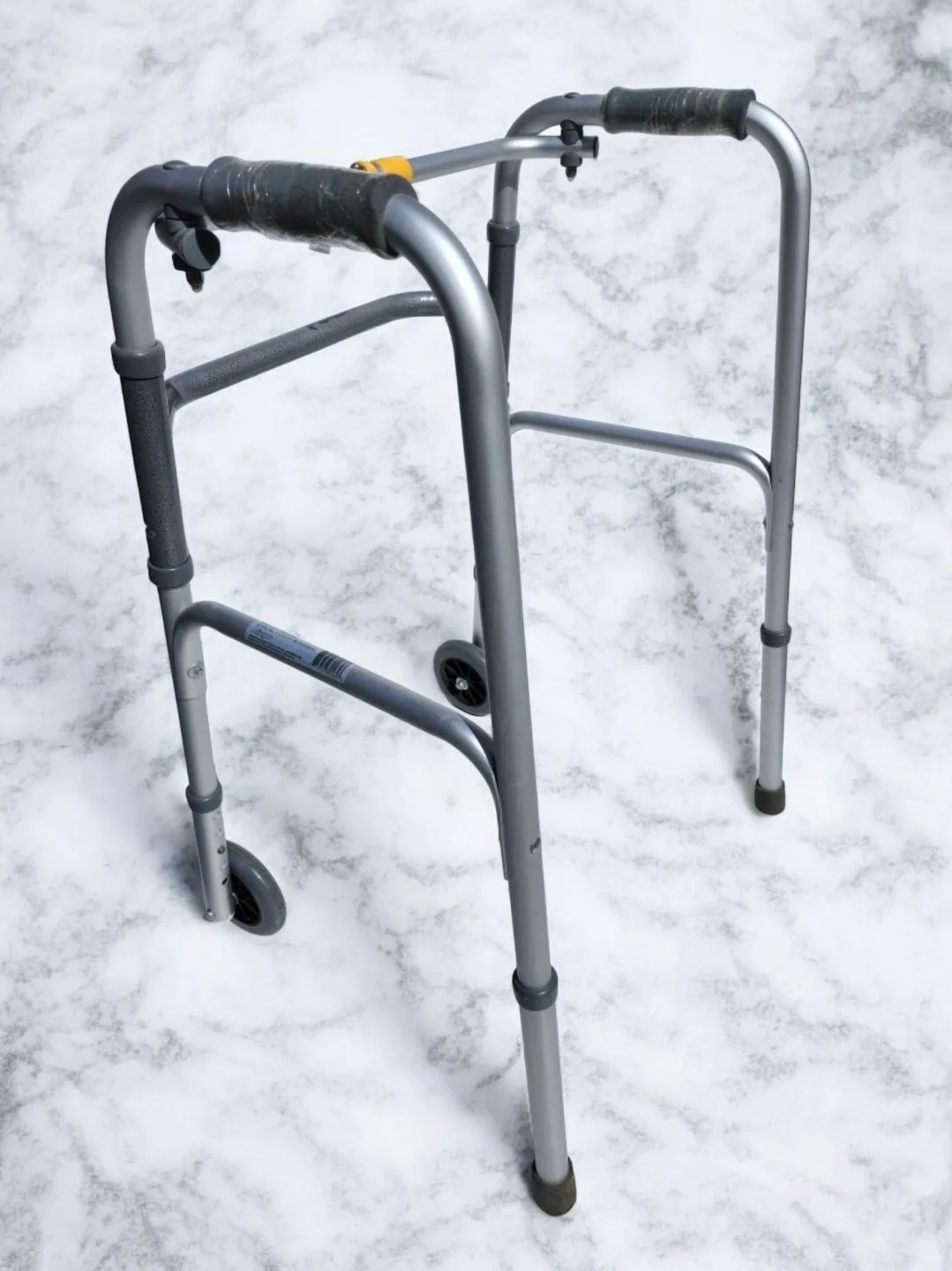 Deluxe Two Button Folding Walker with 5" Wheels image indicator(3)