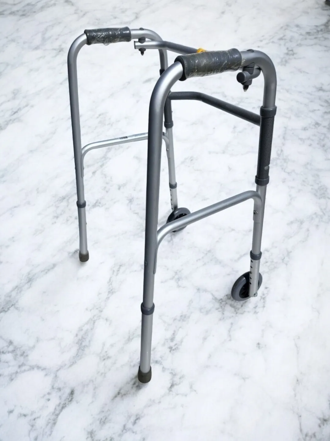 Deluxe Two Button Folding Walker with 5" Wheels image indicator(4)