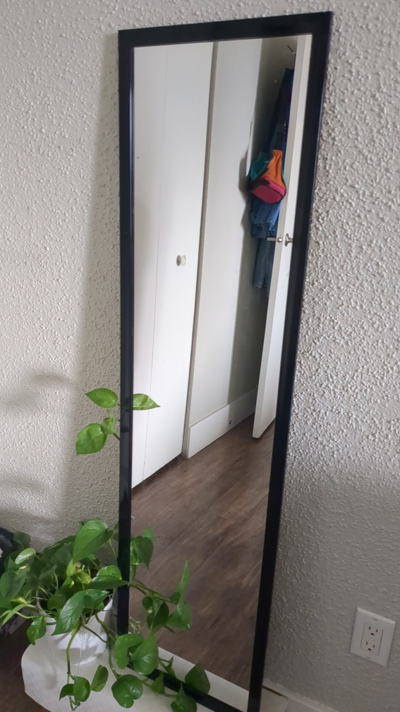 Full Length Black Framed Mirror - photo 3