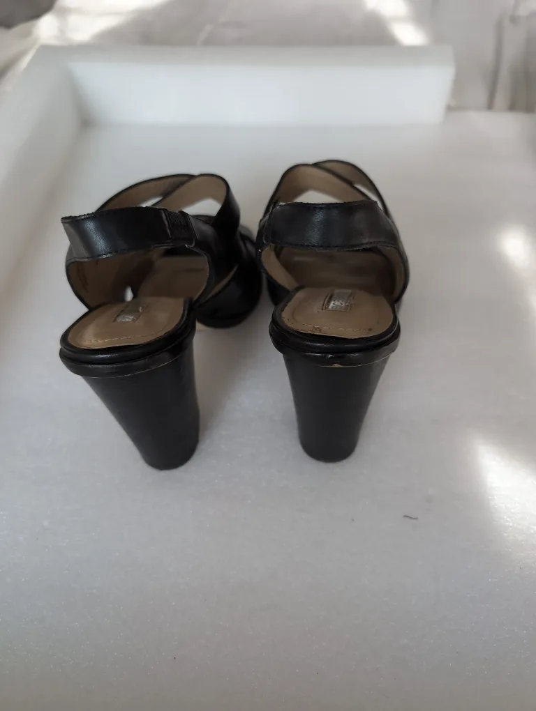 Trouve Black Leather Heels by BCBGeneration image indicator(2)