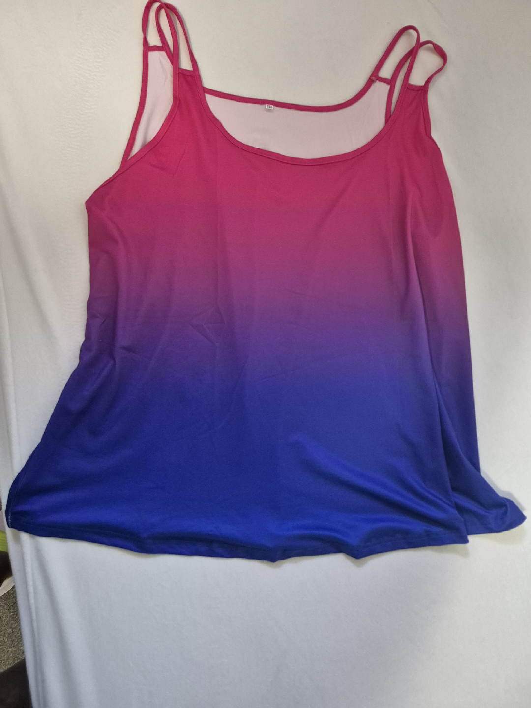 3XL Pink & Blue Ombre Tank Top