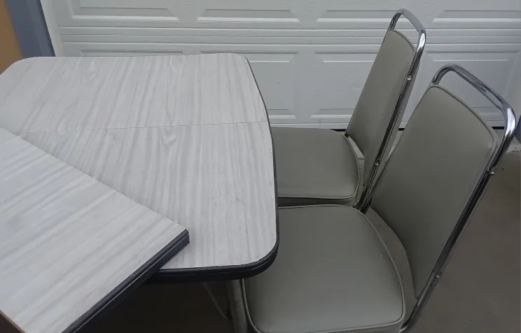 Vintage Retro Formica Chrome Dining Table image indicator(5)